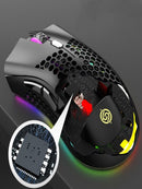 Mouse Gamer Para Jogo Colmeia 7.200 DPI Óptico com LED RGB