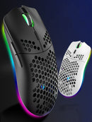 Mouse Gamer Para Jogo Colmeia 7.200 DPI Óptico com LED RGB