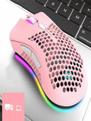 Mouse Gamer Para Jogo Colmeia 7.200 DPI Óptico com LED RGB