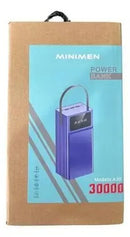 Carregador Portátil Power Bank Minimen 30000mAh – Alta Capacidade e Display Digital | PECUNIA